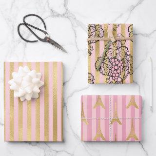 Pink and Gold Paris themed  Sheets