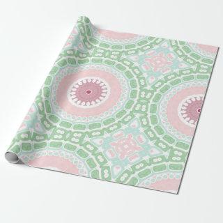 Pink and Green Mandala Kaleidoscope Medallion