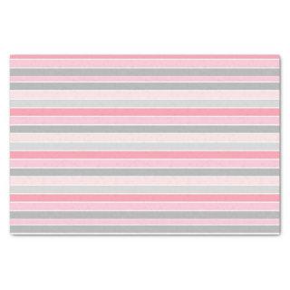 Pink and Grey Stripes Tissue Paper