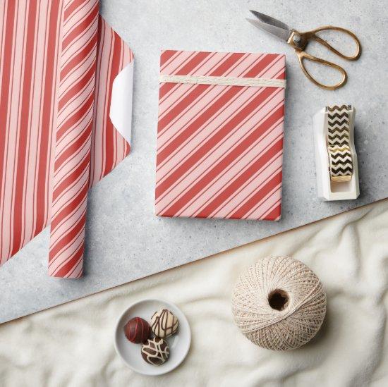Pink and Red Candy Cane Stripe Christmas