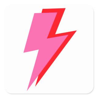 Pink and Red Lightning Sticker
