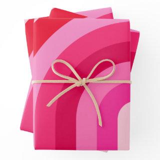 Pink And Red Rainbow  Sheets