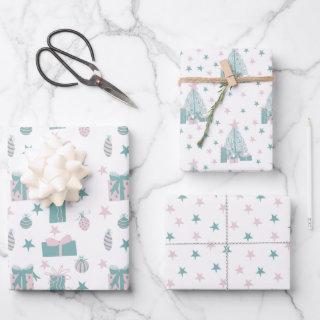 Pink and Turquoise Christmas Collection   Sheets