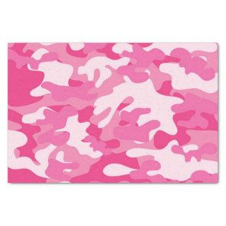 Pink and White Camo Design Tissue Paper