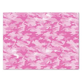 Pink and White Camouflage Birthday Tissue Paper