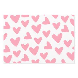Pink And White Heart Pattern   Sheets