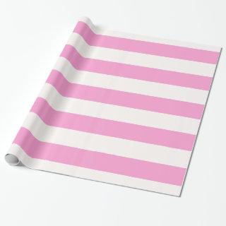 Pink and White Huge Stripe Pattern