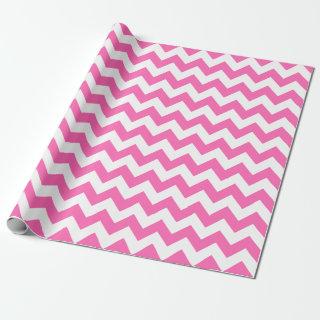 Pink and White Large Chevron