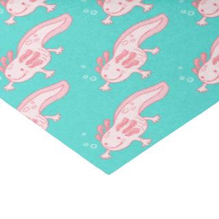 Pink Axolotl Pattern Tissue Paper