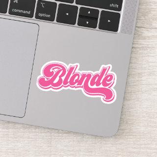 Pink Blonde Girly Custom-Cut Vinyl Stickers