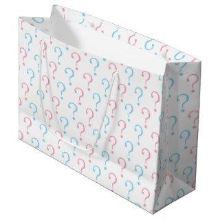 Pink blue question mark gender reveal party bag