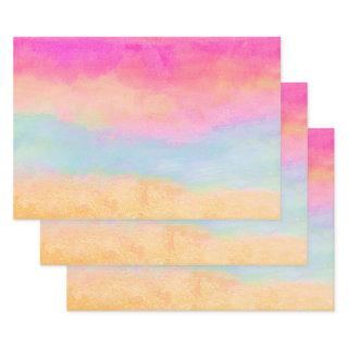Pink Blue Yellow Rainbow Abstract Stripes  Sheets