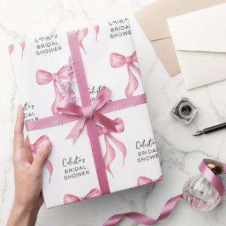 Pink Bow Personalized Bridal Shower