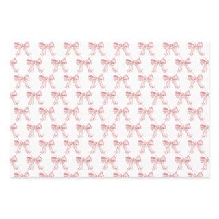 Pink Bows 19" x 29"  3 Sheets, Matte