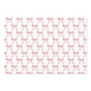 Pink Bows 19" x 29"  3 Sheets, Matte