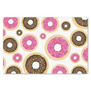 Pink & Brown Sprinkle Donuts Modern Birthday Party Tissue Paper