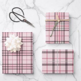 Pink Buffalo Plaid Gingham in Set of 3  Sheets