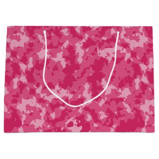 Pink Camo Pattern Large Gift Bag
