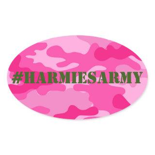 Pink Camouflage Bachelorette Hashtag Stickers