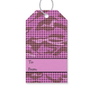 Pink Camouflage Gift Tags