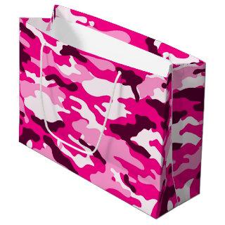Pink camouflage Large Gift Bag