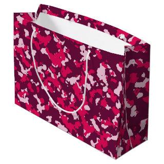 Pink Camouflage Pattern Large Gift Bag