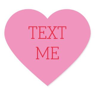 Pink Candy Conversation Heart Sticker custom text