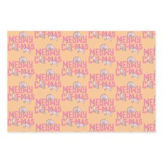 Pink Cat Christmas Light Holiday  Sheets