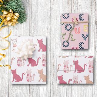 Pink Cat Lovers Pattern  Sheets