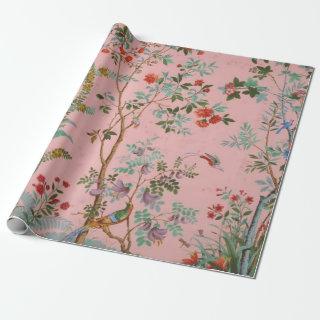 Pink Chinoiserie Bird Floral Decoupage Gift