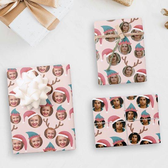 Pink Christmas Crew Three Photo Custom  Sheets