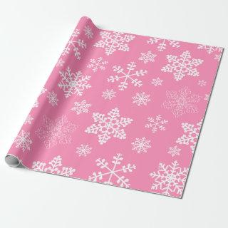 pink christmas snowflakes icy