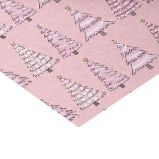 Pink Christmas Tree Tissue Paper