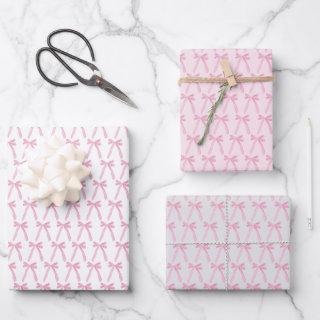 Pink Coquette Bows Galentine Ribbons  Sheets