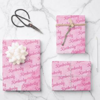 Pink Custom Name Personalized  Sheets