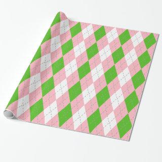 Pink Dk Gray Wht XL Argyle