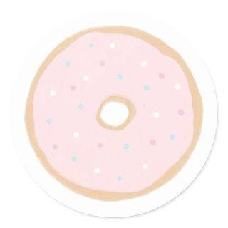 Pink Donut Baby Sprinkle Classic Round Sticker