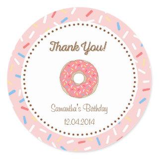 Pink Donut Birthday Sticker