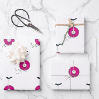 Pink Donut Wheel Unicycle with Colorful Sprinkles  Sheets