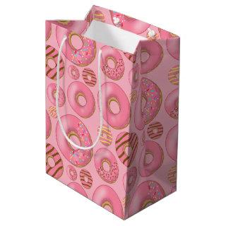 Pink Donuts Assorted Pattern Medium Gift Bag
