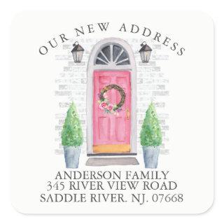 Pink Door | New Home Address Label Sticker