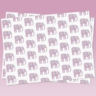 Pink Elephant Watercolor Tissue Paper