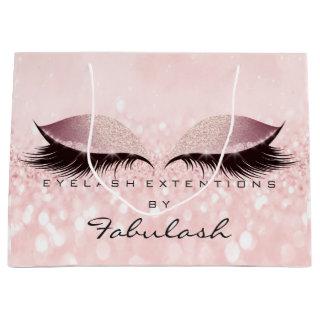 Pink Eyes Lashes Blush Makeup Glitter Bridal Large Gift Bag