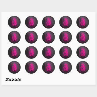 Pink Fingerprint Classic Round Sticker