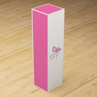 Pink Flamingo Oh Flock I'm 50 Wine Box