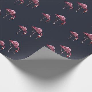 Pink Flamingo Pattern Wine Drinker Funny