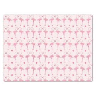 Pink flamingos tissue paper