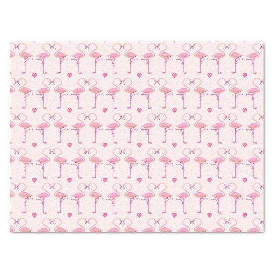 Pink flamingos tissue paper