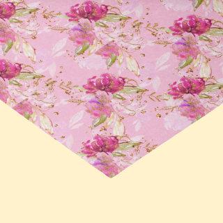 Pink floral   tissue paper