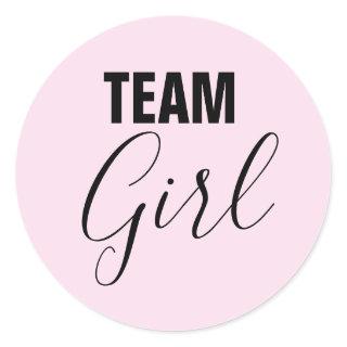 Pink Gender Reveal Team Girl Stickers